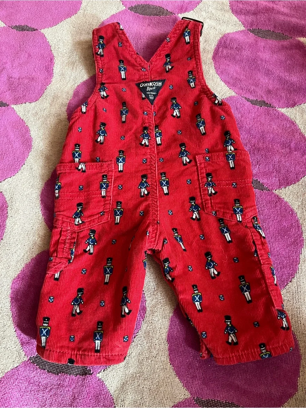 Oshkosh Nutcracker Christmas Corduroy Overalls